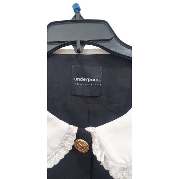 Underpass Korean style Peter Pan collar cropped wemens jacket Size S - Picture 10 of 13